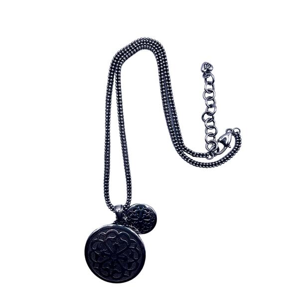 Brighton Necklace Double Mandala Filigree Silver Tone16-18 inches Adjustable - Picture 8 of 14